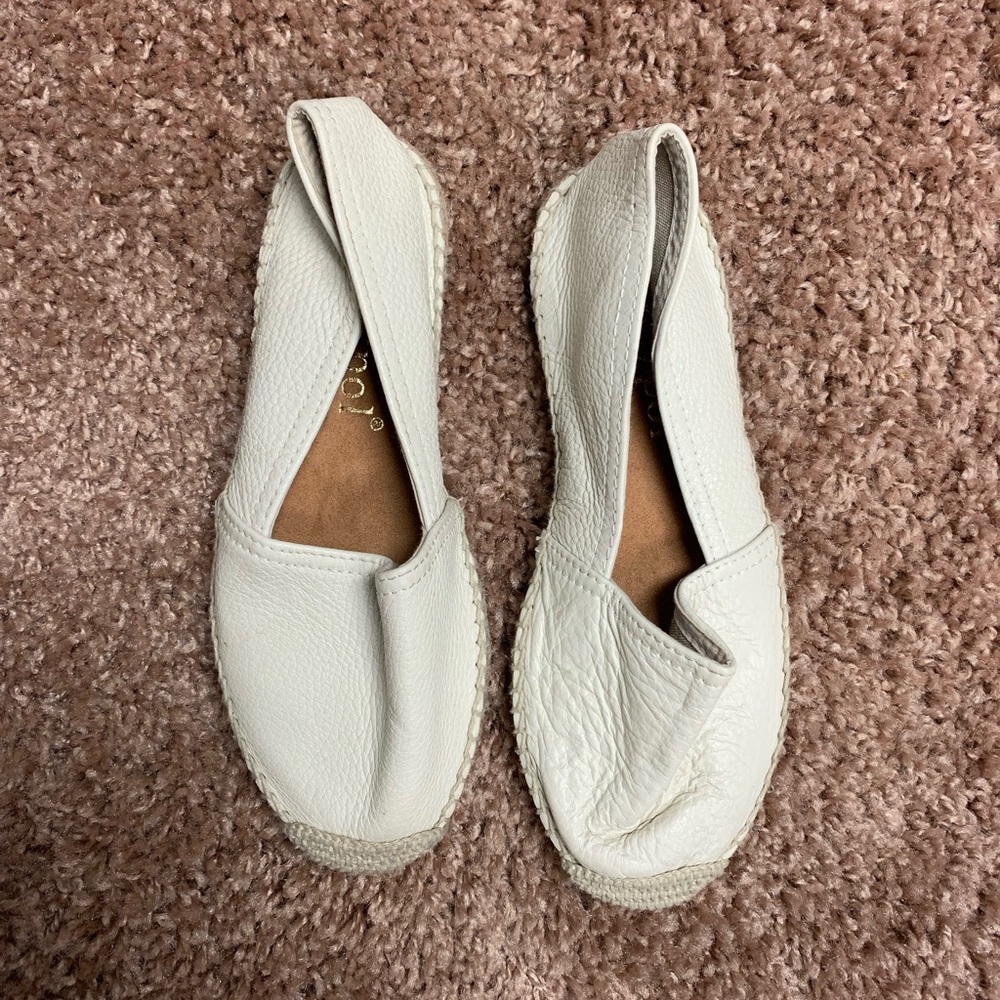 White slip on shoes!